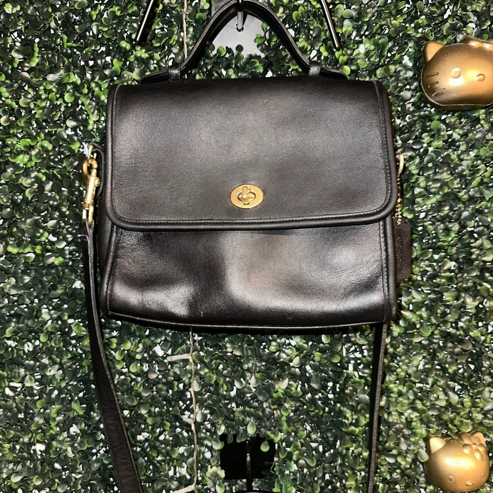 Coach Black Leather Women's Bag